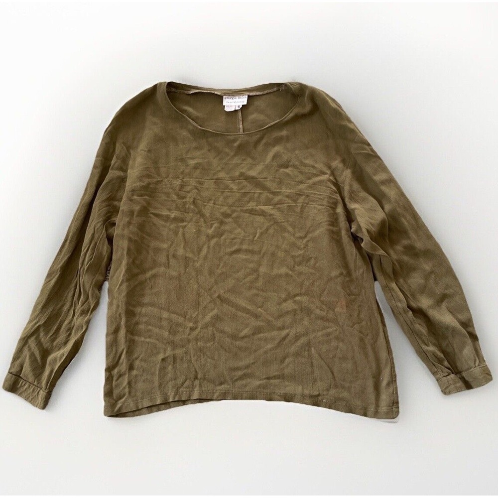 Georgia Smith The Art Of Clothing S Handmade Fashion Crepe Blouse Walnut Coffee